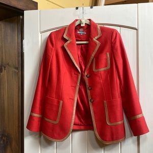 Anne Klein fully lined Jacket with leather trim